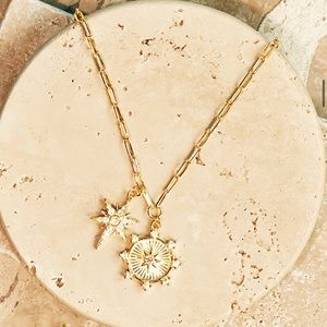 Jennifer Miller starburst charm necklace